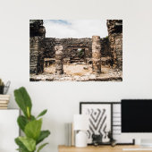 Mayan Ruins in Tulum, Mexico Poster (Thuiskantoor)