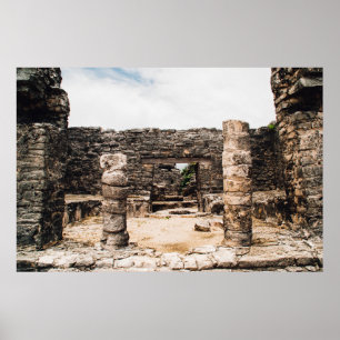 Mayan Ruins in Tulum, Mexico Poster
