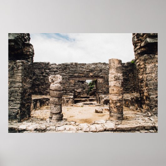 Mayan Ruins in Tulum, Mexico Poster (Voorkant)