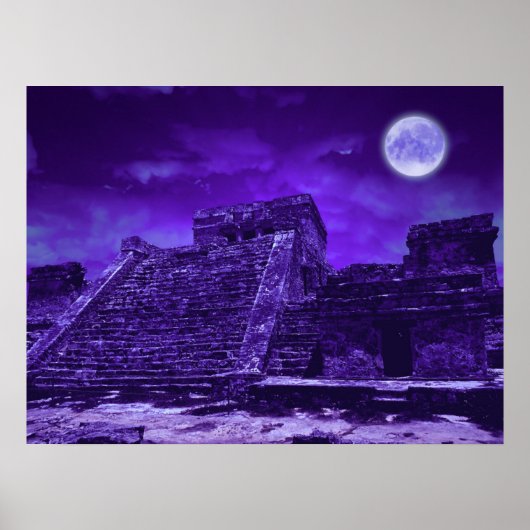 Mayan Ruins | Tulum Mexico Poster (Voorkant)