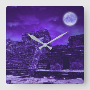 Mayan Ruins   Tulum Mexico Vierkante Klok