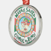 Mayan Santa-versiering Metalen Ornament (Links)