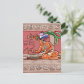 Mayan Scribe Briefkaart (Staand voorkant)