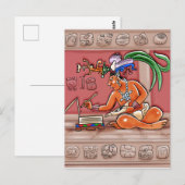Mayan Scribe Briefkaart (Voorkant / Achterkant)