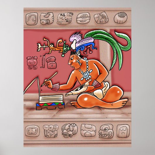 Mayan Scribe Poster (Voorkant)