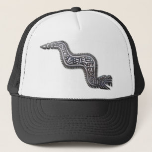 Mayan Serpent - Black en Silver Trucker Pet