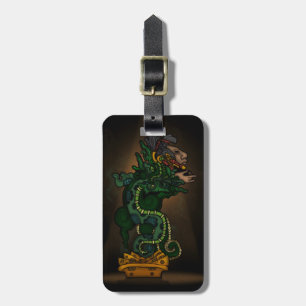 Mayan Serpent God Bagagelabel