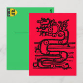 MAYAN SERPENT GOD BRIEFKAART (Voorkant / Achterkant)