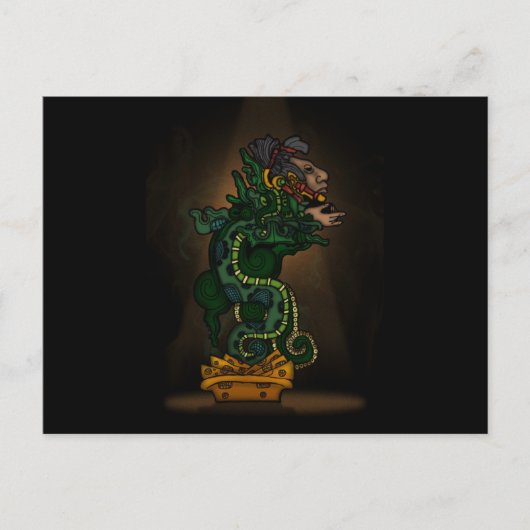 Mayan Serpent God Briefkaart (Voorkant)