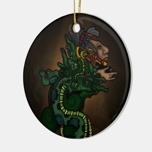 Mayan Serpent God Keramisch Ornament (Links)