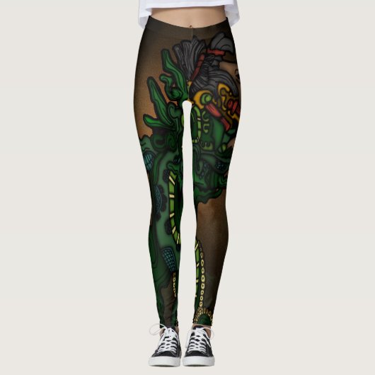 Mayan Serpent God Leggings (Voorkant)