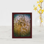 Mayan Serpent God Mexican Art Greeting Cards Kaart (Gele Bloem)