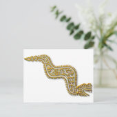 Mayan Serpent-gold Briefkaart (Staand voorkant)