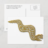 Mayan Serpent-gold Briefkaart (Voorkant / Achterkant)