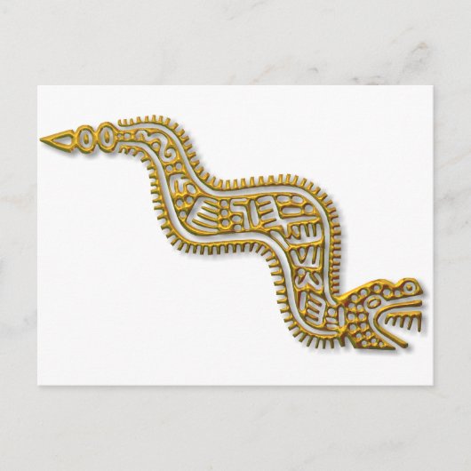Mayan Serpent-gold Briefkaart (Voorkant)