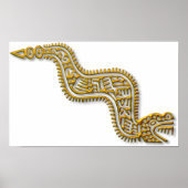 Mayan Serpent-gold Poster (Voorkant)