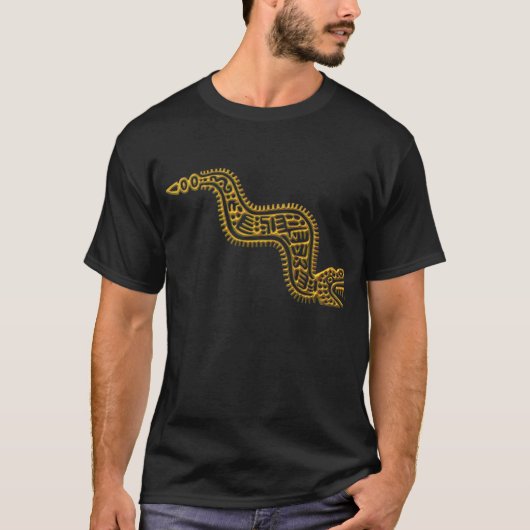 Mayan Serpent-gold T-shirt (Voorkant)