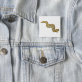 Mayan Serpent-gold Vierkante Button 5,1 Cm (In situ)