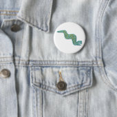 Mayan Serpent-turquoise en gold Ronde Button 5,7 Cm (In situ)