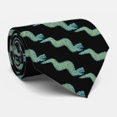 Mayan Serpent-turquoise en gold Stropdas (Opgerold)