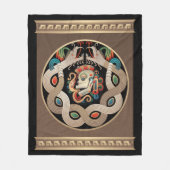 Mayan Serpents and Skull Fleece Deken (Voorkant)