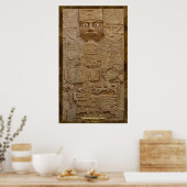 Mayan Stone Carving Art Print (Keuken)