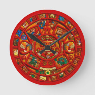 Mayan Sun Calendar Aztec Mexican History Clock Ronde Klok
