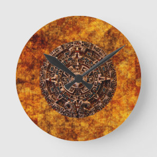 Mayan Sun Calendar Aztec Mexican History Clock Ronde Klok