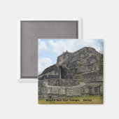 Mayan Sun God Temple, Belize Magneet (Voorkant / Achterkant)