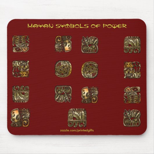 MAYAN-symbolen van Power Mousepad Muismat (Voorkant)