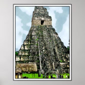 Mayan Temple in Tikal, Guatemala Poster (Voorkant)