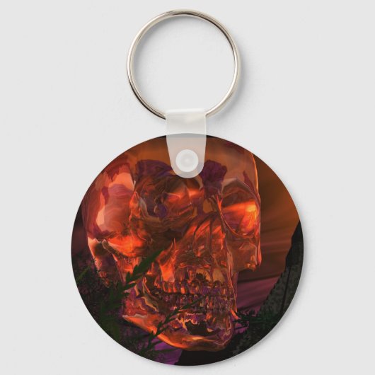 Mayan Temple met Crystal Skull Sleutelhanger (Voorkant)