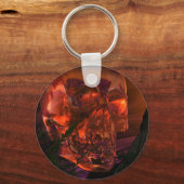 Mayan Temple met Crystal Skull Sleutelhanger (Voorkant)