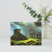 Mayan Temple Ruins Fantasy Art Briefkaart (Staand voorkant)