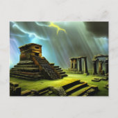 Mayan Temple Ruins Fantasy Art Briefkaart (Voorkant)