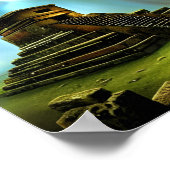 Mayan Temple Ruins Fantasy Art Poster (Hoek)