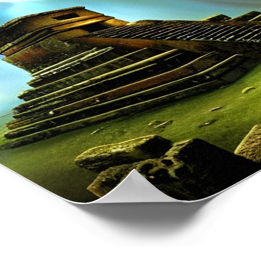 Mayan Temple Ruins Fantasy Art Poster (Hoek)