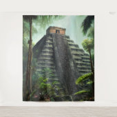 Mayan Temple Tapestry Wandkleed (Voorkant)
