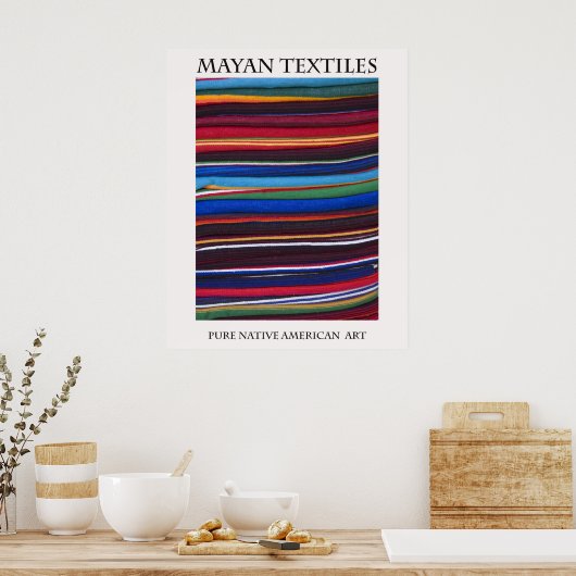 Mayan Textiles Pure Native American Poster (Keuken)