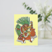 Mayan Tezcalipoca God Briefkaart (Staand voorkant)