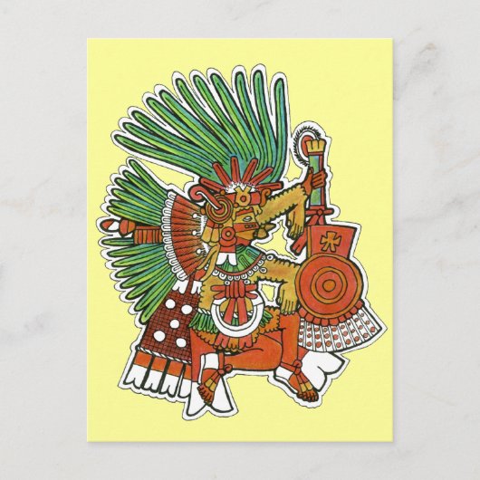 Mayan Tezcalipoca God Briefkaart (Voorkant)
