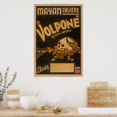 Mayan Theater Volpone van Ben Jonson  WPA Poster (Keuken)