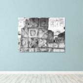 Mayan Tic-Tac-Toe? Canvas Afdruk (Insitu (Houten vloer))