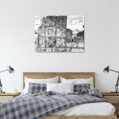 Mayan Tic-Tac-Toe? Canvas Afdruk (Insitu (Slaapkamer))
