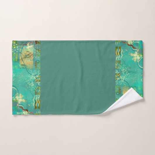 Mayan Turquoise & Gold Mexican Boho Bad Handdoek (Handdoek)