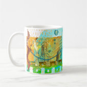 Mayan Turquoise & Golden Misty Sky Koffiemok (Links)