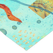 Mayan Turquoise & Golden Misty Sky Table Runner Korte Tafelloper (Hoek)