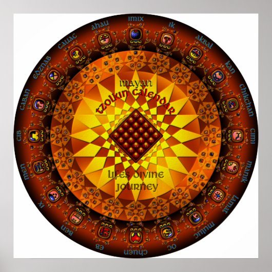 Mayan Tzolkin Calendar Poster (Voorkant)