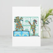 Mayan Warrior and King Invitation Kaart (Staand voorkant)