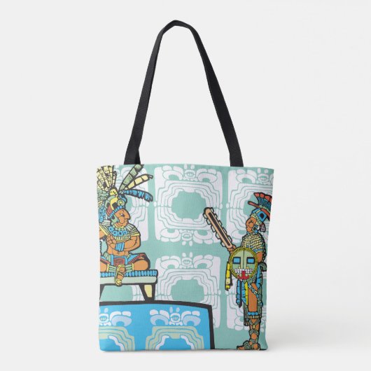 Mayan Warrior en King Canvas tas (Achterkant)